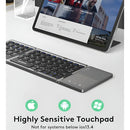 Mini teclado Bluetooth plegable ultrafino con panel táctil Genérica B033 Gris oscuro