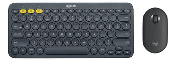 Kit de teclado y mouse inalámbrico Logitech K380 + M350 Español de color gris oscuro