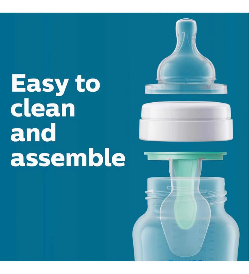 Tetero Biberón Bebe Anticolico Philips Avent 9 Oz Onzas 260 Transparente Airfree 9oz
