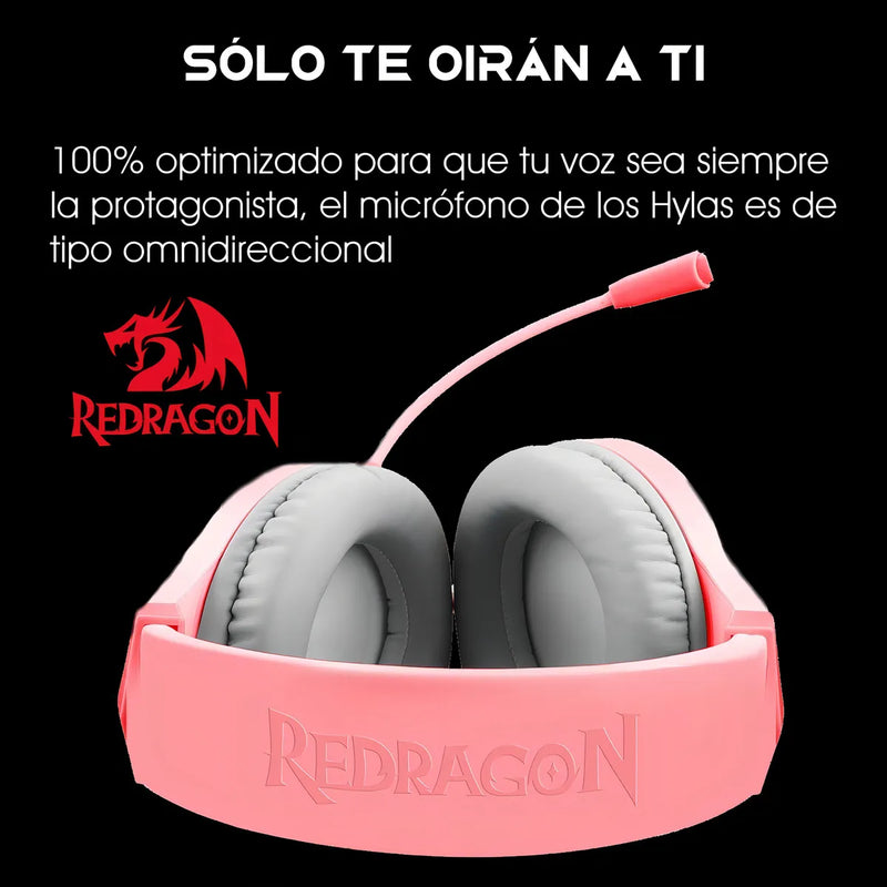 Audifinos Gamer Hylas H260-p Redragon Rosa