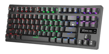 Teclado Gamer Xtrike Me Mecanico 7 Colores Pc Qwerty Gaming Teclado Negro Idioma Inglés US