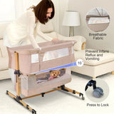 Cuna 3 En 1 Para Bebé Con Colchón Y Mosquitera Rosa