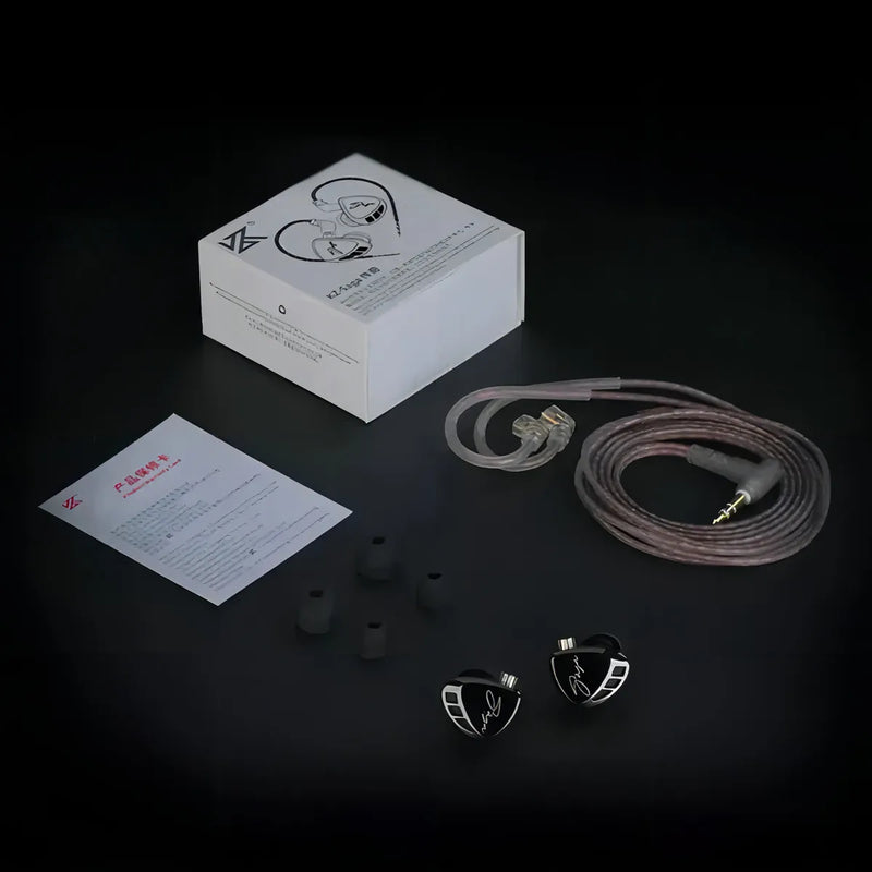 Audífonos Kz Saga Improved Bass Monitores In-ear Hifi Gamer Color Negro Con Micrófono
