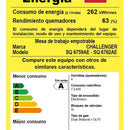 Estufa 4 Puestos Cristal + Campana Horizontal 60 Cm Negra Negro