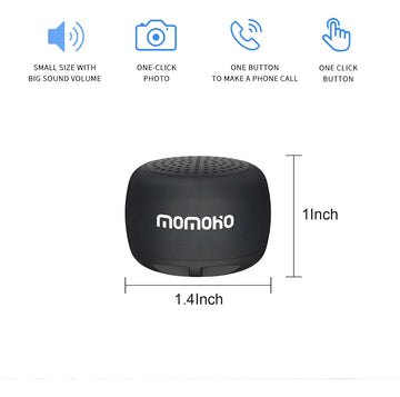 Momoho Mini Altavoz Bluetooth Inalámbrico Con Obturador Remo