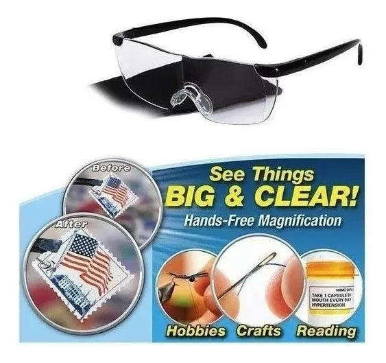 Gafas Lupa Vision Luz Led Lentes Zoom 160x