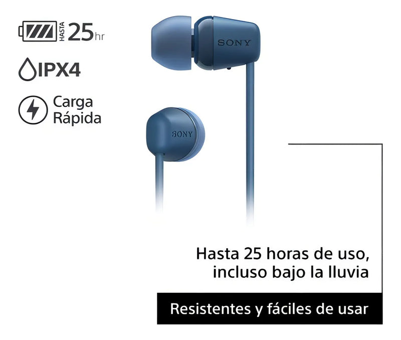 Auriculares Sony Wi- C100 Bluetooth 25h Ipx4 Color Azul