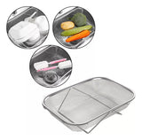 Escurridor Cesta De Drenaje De Acero Inoxidable Lavaplatos Plateado