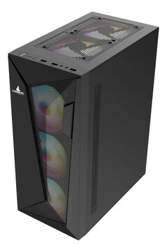 Gabinete Gamer Iceberg Flow D Negro Argb 4 Ventiladores Caja