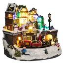 Decoración De Casa De Pueblo Navideño, Luces Led Colo...