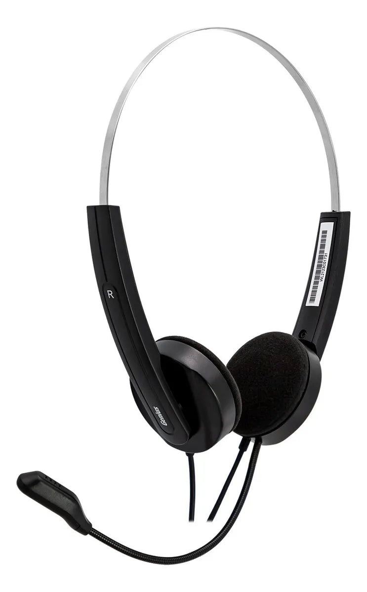 Auriculares Con Micrófono Genius Hs-220u Usb Color Negro