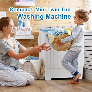 Mini Lavadora Compacta De Carga Superior De 17.6 Libras