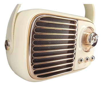 Parlante Bluetooth Radio Fm Vintage Recargable 5v Lector Usb Rojo, Verde, Beige