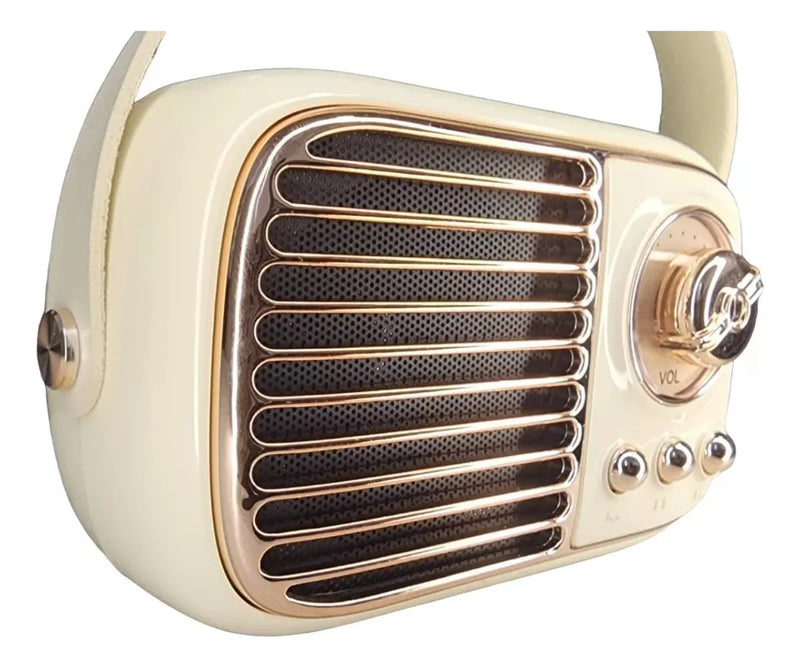 Parlante Bluetooth Radio Fm Vintage Recargable 5v Lector Usb Rojo, Verde, Beige