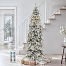 Dwvo Arbol De Navidad Artificial De Abeto Delgado Preilumina