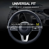 Funda De Volante De Cuero Ultra Durable Y Antideslizante