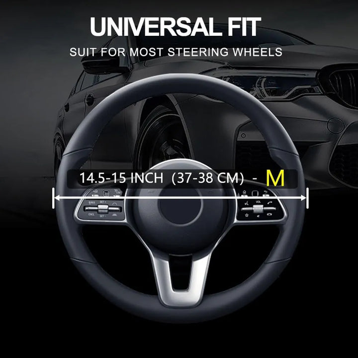 Funda De Volante De Cuero Ultra Durable Y Antideslizante