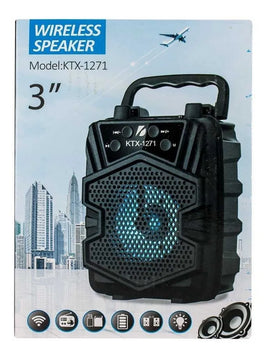 Parlante Recargable Bluetooth Ktx 1271 Usb Fm Sd Speaker Negro