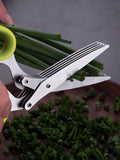 Tijeras Cocina 5 Hojas Vegetales Hierbas Acero Inoxidable