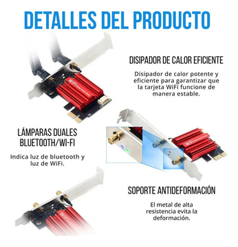 Tarjeta Wifi Bluetooth Pci Express Placa Red Doble Banda 5g
