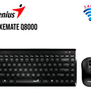 Combo Mini Teclado Y Mouse Portatil Inalambrico Q8000 Genius Color del teclado Negro