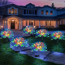 Luces Solares Navideñas Fuegos Artificiales Arbol Navidad Rgb