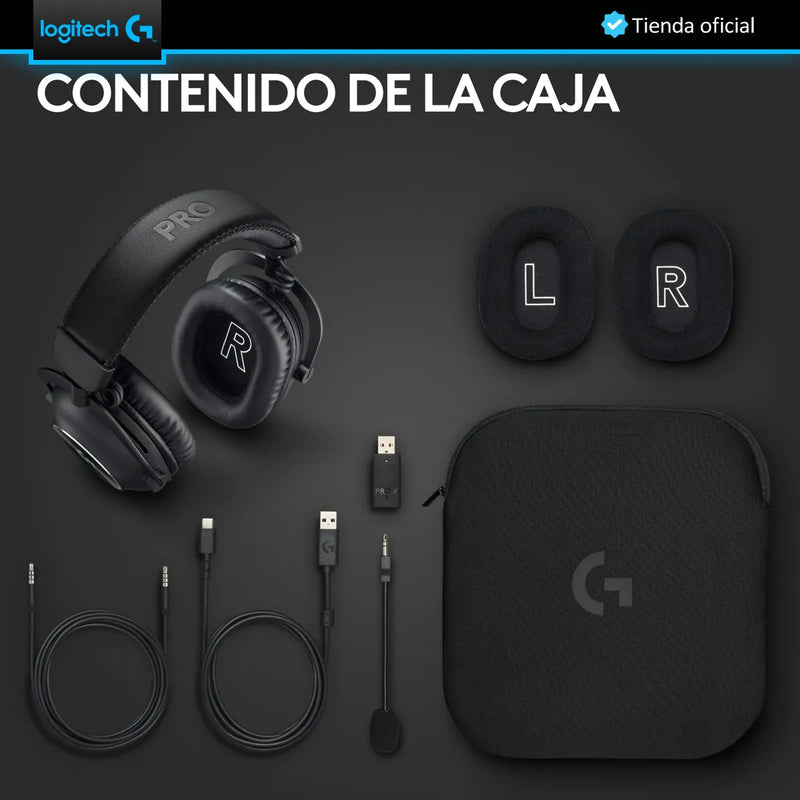 Logitech G Pro X 2, Diadema Gamer 7.1 Lightspeed / Bluetooth Negro