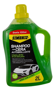 Shampoo Con Cera Autobrillante Simoniz 2000 Ml Limpieza