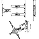Soporte De Pared Para Tv/monitor P4 De 32 A 55 52 Bits Negro