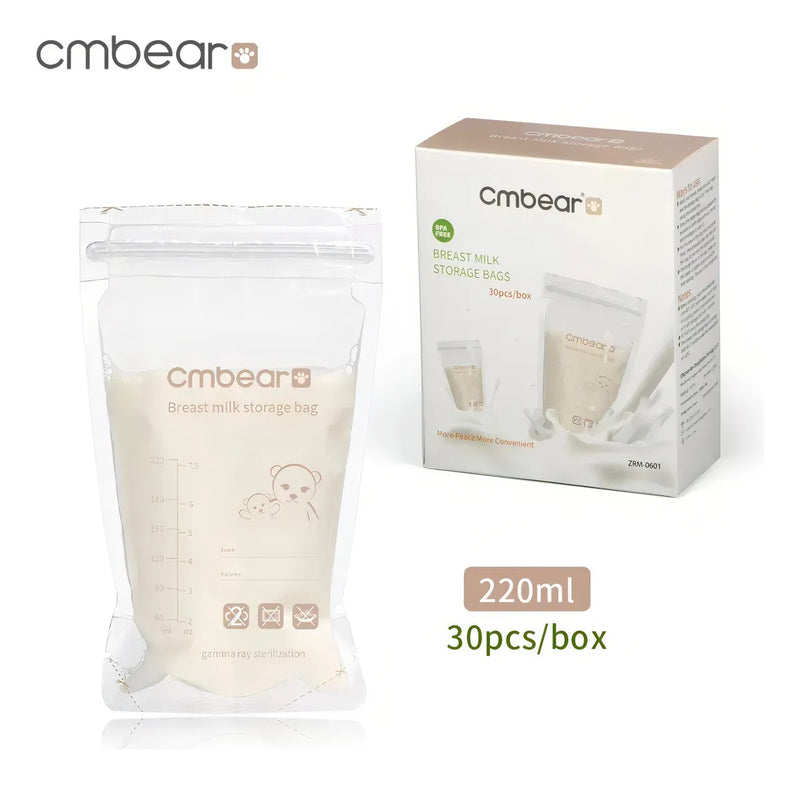Bolsas Almacenamiento Leche Materna Cmbear 30 Unid 220ml