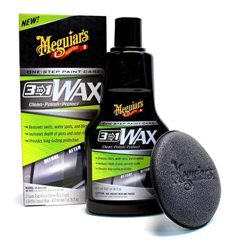 Cera Meguiars Wax 3 en 1, novedosa y novedosa para el cuidado automotriz
