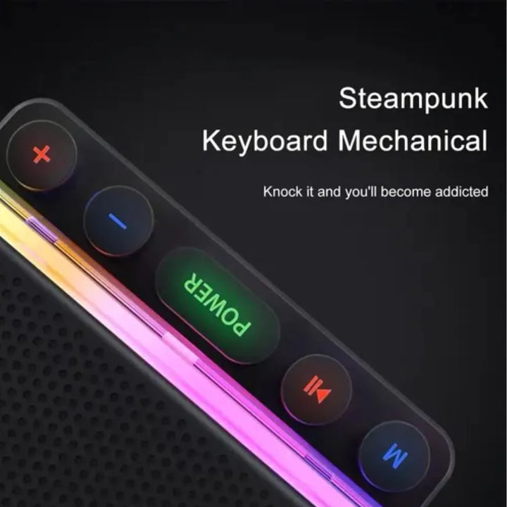 Parlante Bluetooth Z6 Rgb Portátil Teclas Mecánicas Gamer