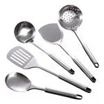 Juego De Utensilios De Cocina De Acero Inoxidable, 5 Piezas Plateado