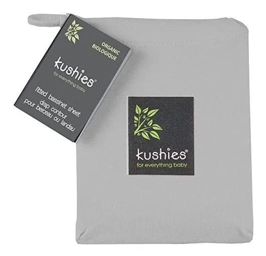 Sábana Ajustable Para Moisés Orgánica Kushies Baby, Gris