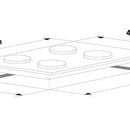Estufa De Empotrar Abba 4 Pts G/nat Porcelanizada Cg4psnee Negro