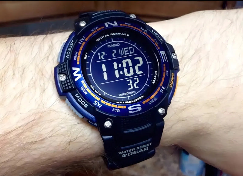 Reloj Casio Sgw100 2b Analógico Digital Brújula Termómetro