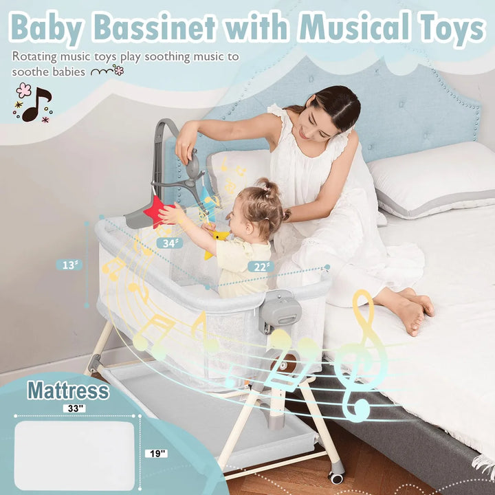 Meichyun Cuna Mecedora Para Bebe, Moises De Noche Para Bebe,