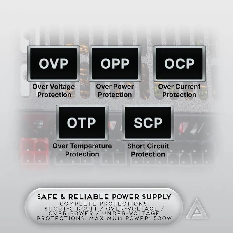 Fuente De Poder 500w Apevia Itx Modular Para Pc