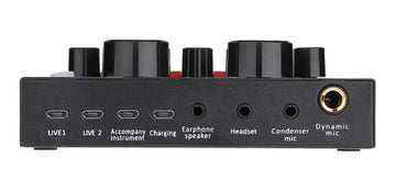 Mini Mezclador Audio En Vivo, Tarjeta De Sonido Externa Usb