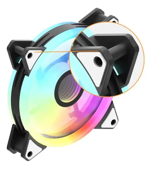 Ventilador De Cpu Af12 Rgb 120mm Para Pc Gamer Luz Led