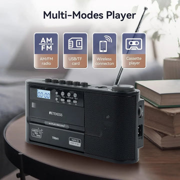 Radio Am Fm Onda Corta Sonido Sintonia Fina Blue Usb Sd Mp3 Negro
