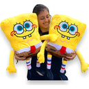 Peluche Bob Esponja Grande 70cm Moño De Regalo Y Globos Amarillo