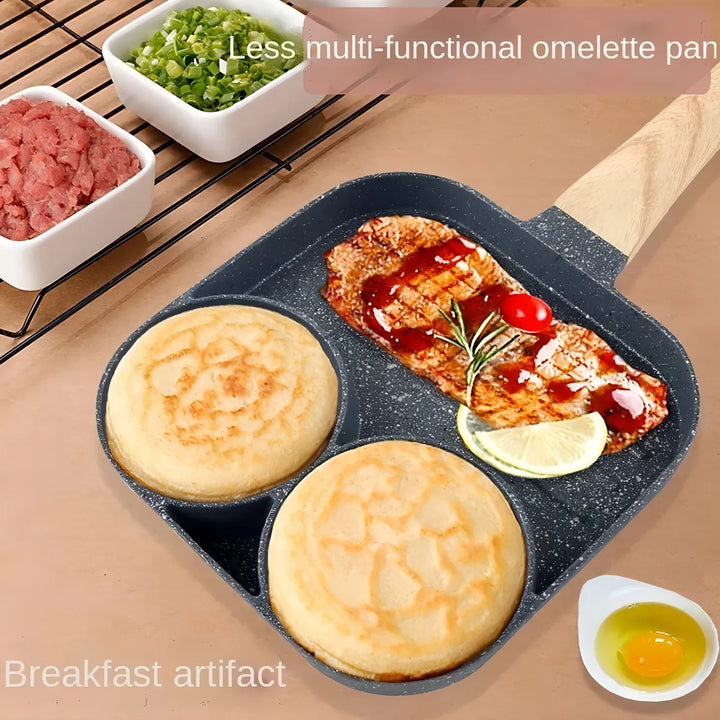 Sarten 4 Huevos Inducción Antiadherente Hotcakes Estrellado Color 2 Huevo Rejilla