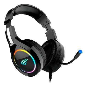 Auriculares gamer Havit Gamer H2232D H2232D negro con luz LED