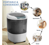 Mini Lavadora Portátil Con Secadora 2.5 Kg Blanca Gris