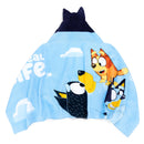 Toalla De Algodón Con Capucha Para Niños Bluey Azul Acero