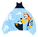 Toalla De Algodón Con Capucha Para Niños Bluey Azul Acero