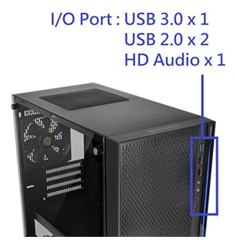 Caja Pc Thermaltake Versa H18 Microatx Negra Vidrio Templado