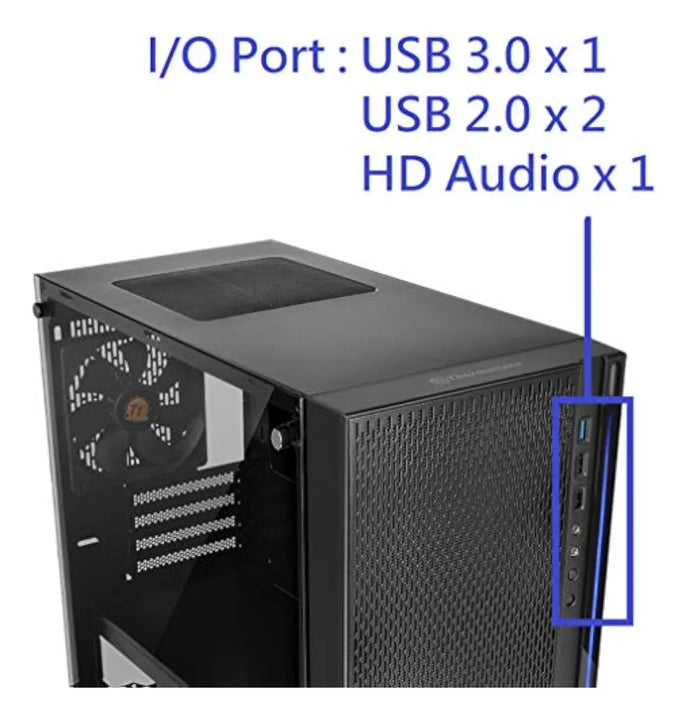 Caja Pc Thermaltake Versa H18 Microatx Negra Vidrio Templado