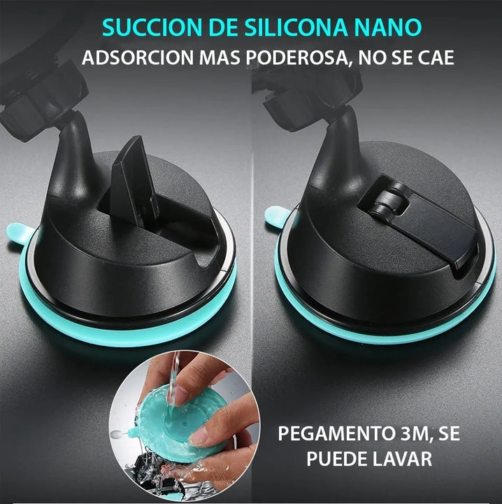 Soporte De Celular Para Carro Holder Antideslizante Ventosa Negro